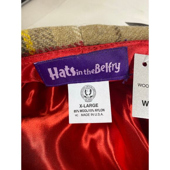 Hats in the Belfry NWT Wool Blend Golfer Flat Cap Panel Hat XL - Picture 5 of 11